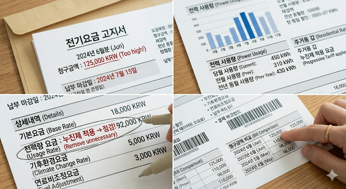 전기요금 절약 체크 이미지