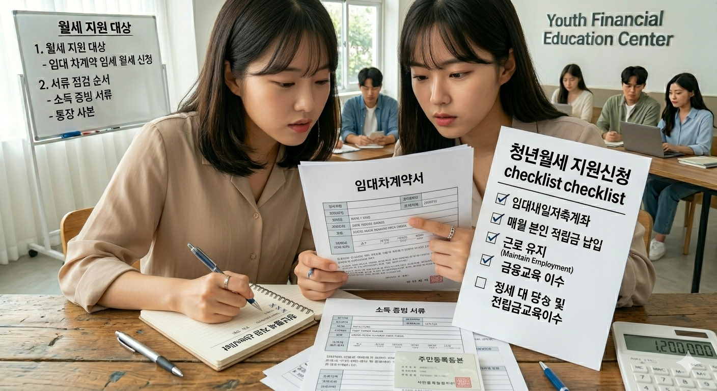 청년월세 지원 신청 서류 이미지