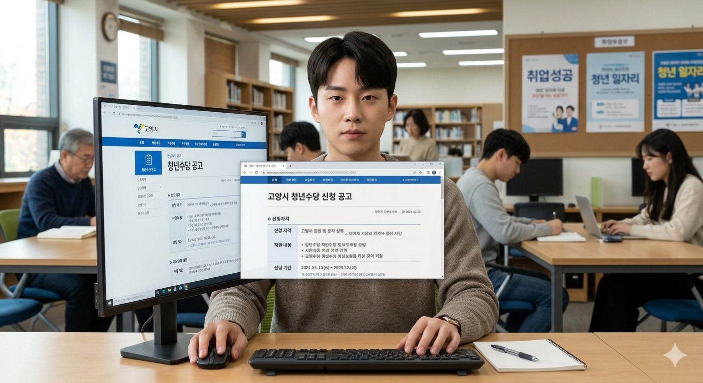 지역별 청년수당 공고 확인 이미지