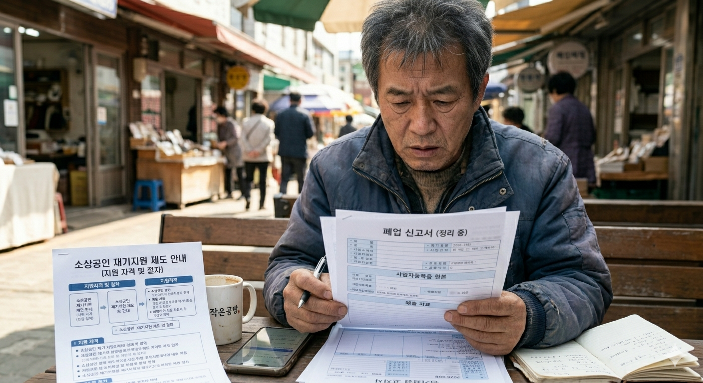 폐업 소상공인 재기지원 준비 이미지
