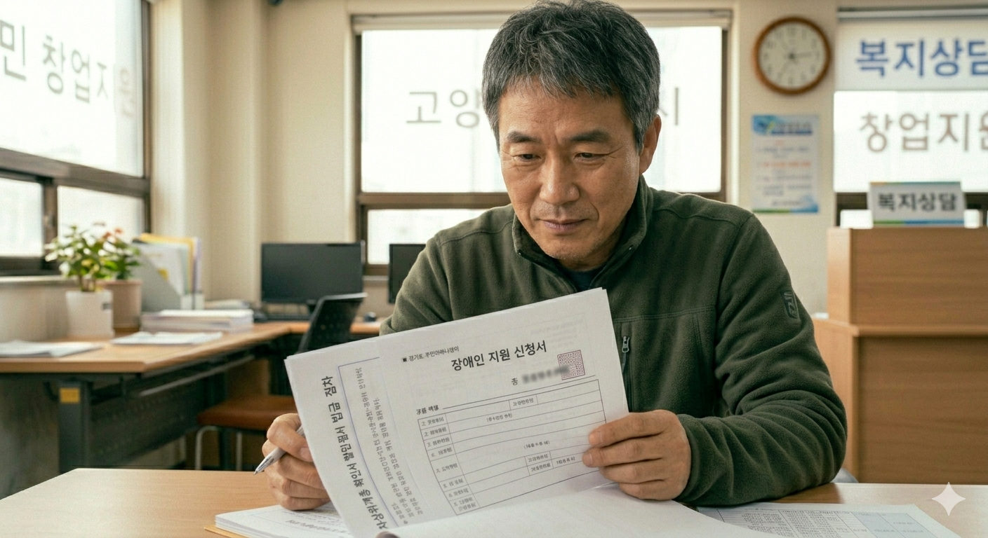 장애인 활동지원 서비스 절차 이미지