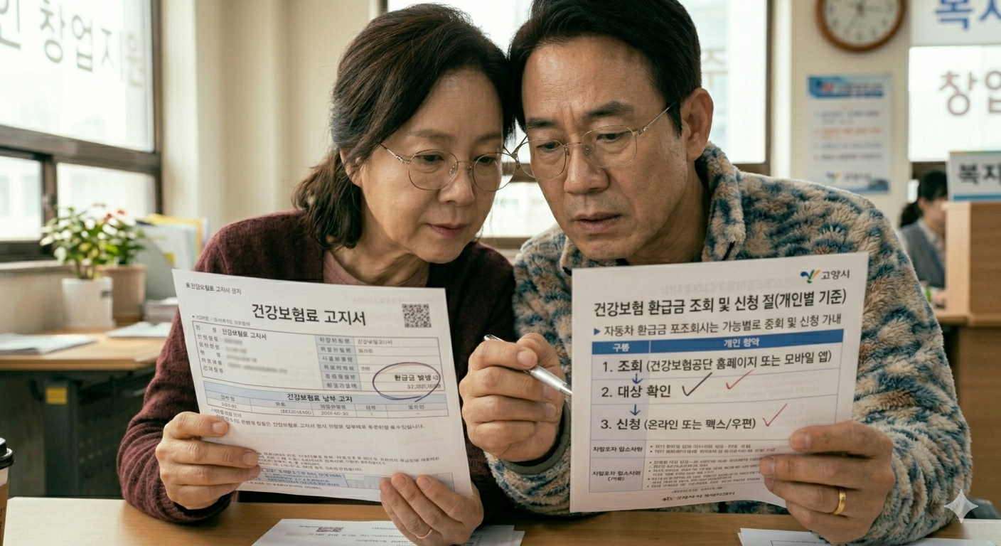 건강보험료 환급금 조회 이미지